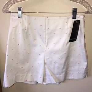 NWT Y2K side zip Pink Polka Dot short size 6